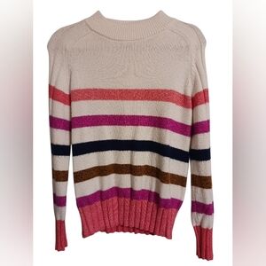 WOMEN'S ST JOHN'S BAY MULTICOLORED STRIPED SWEATER SIZE MEDIUM 💜